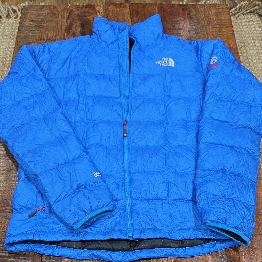The North Face Bright Blue Quilted Jacket Summit Series 800 Goose Down